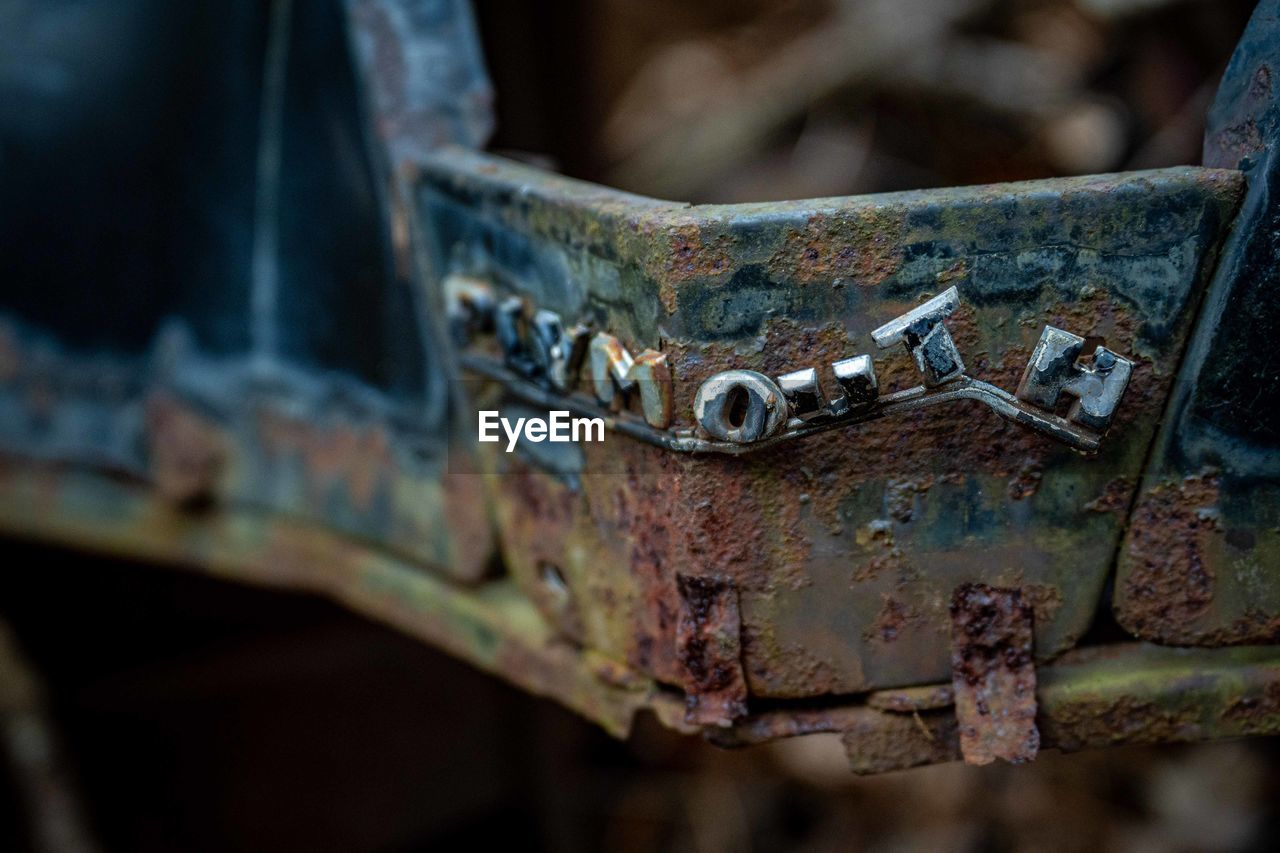metal, rusty, close-up, iron, rust, old, no people, blue, focus on foreground, abandoned, macro photography, weathered, damaged, rundown, outdoors, selective focus, day, wood, decline
