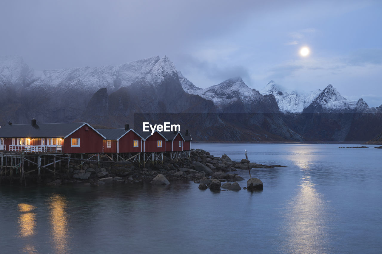 Surroundings of the typical norwegian village of hamnøy