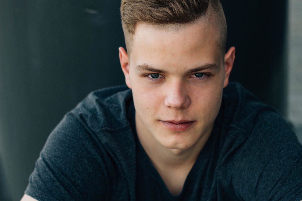 Close-up portrait of young man