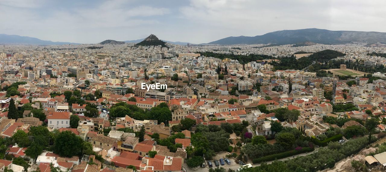 Aerial view of a town