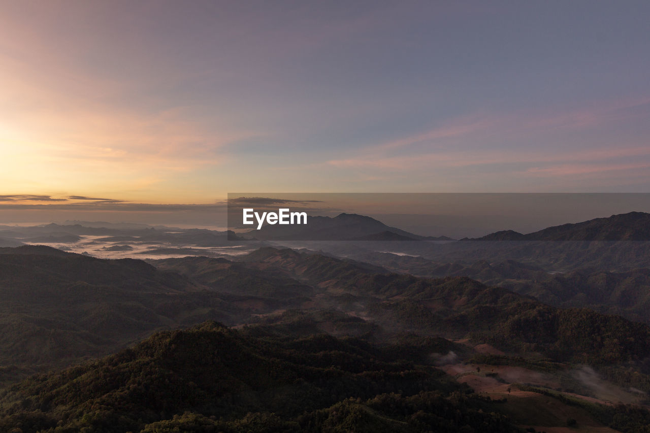 Morning scenery the summit of mor la ah is located in the karen district of knu.