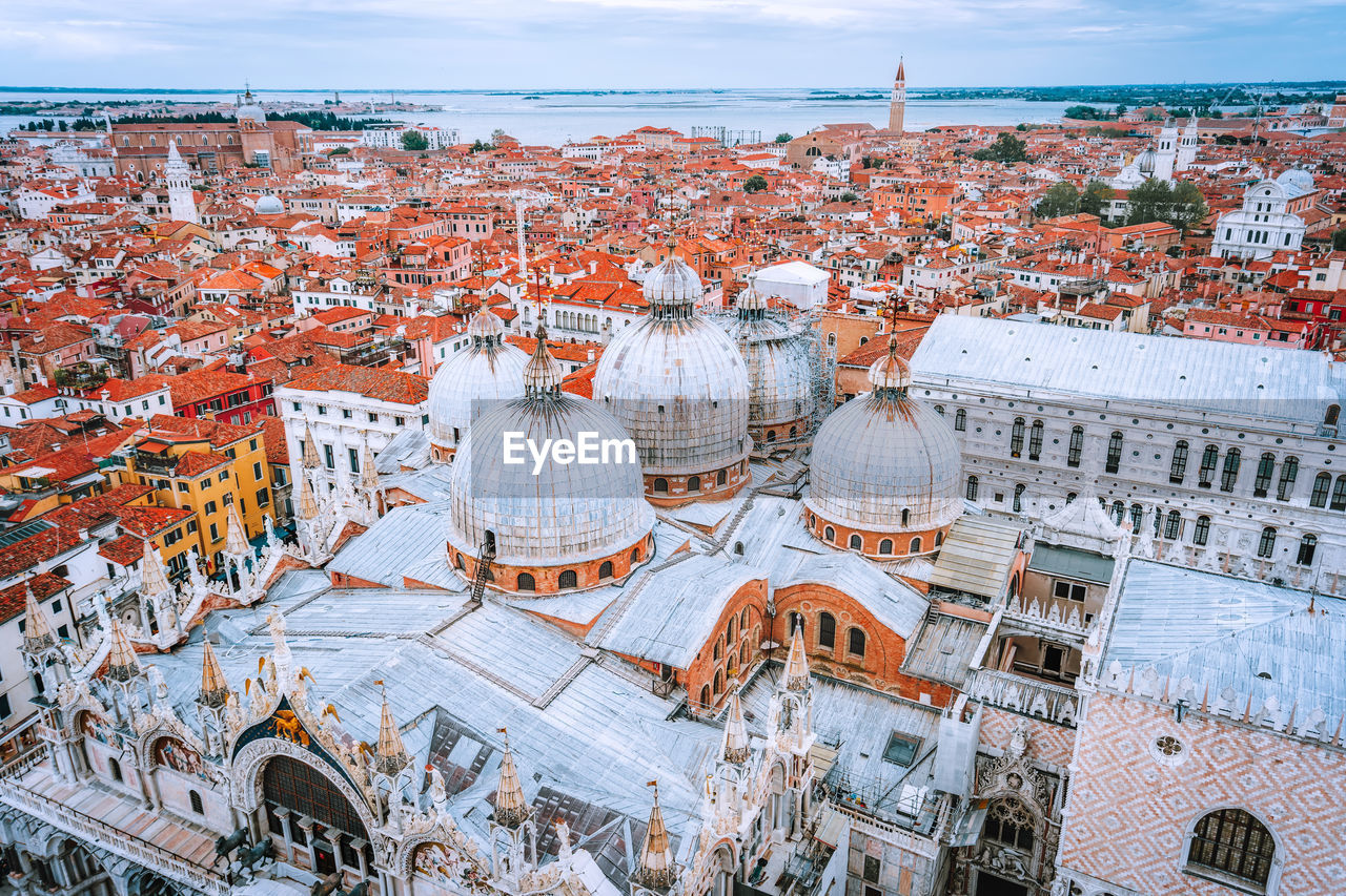 Aerial view of townscape