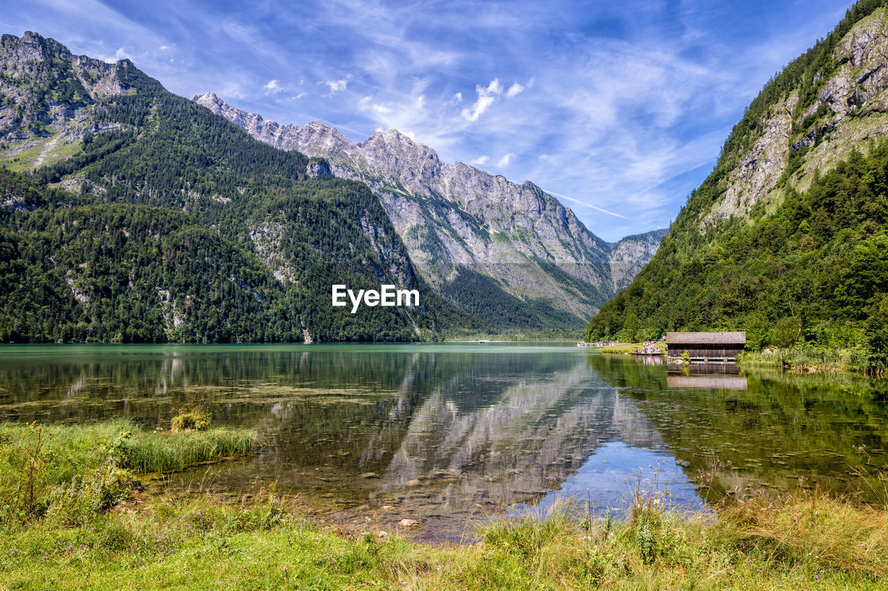 Scenic view of konigssee against bavarian alps