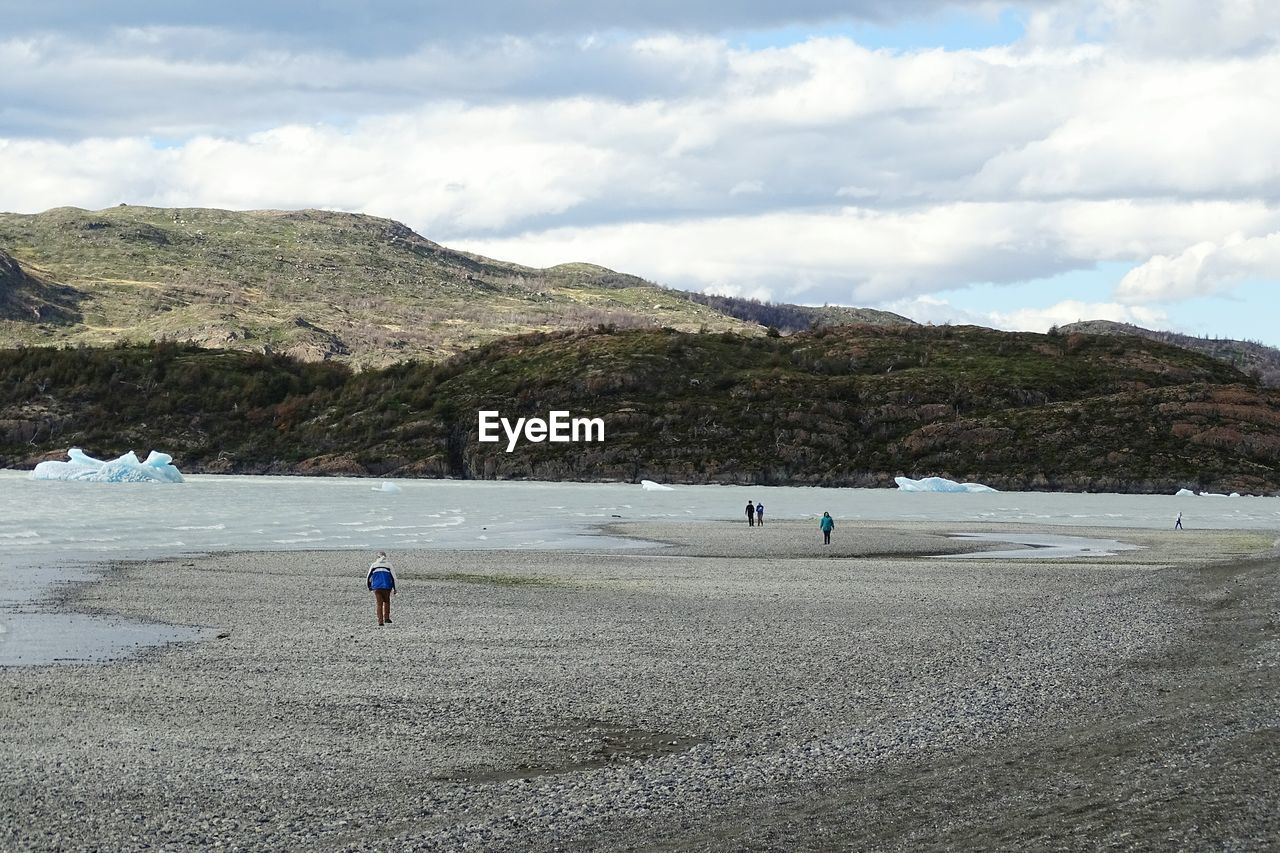 Tourists on beach