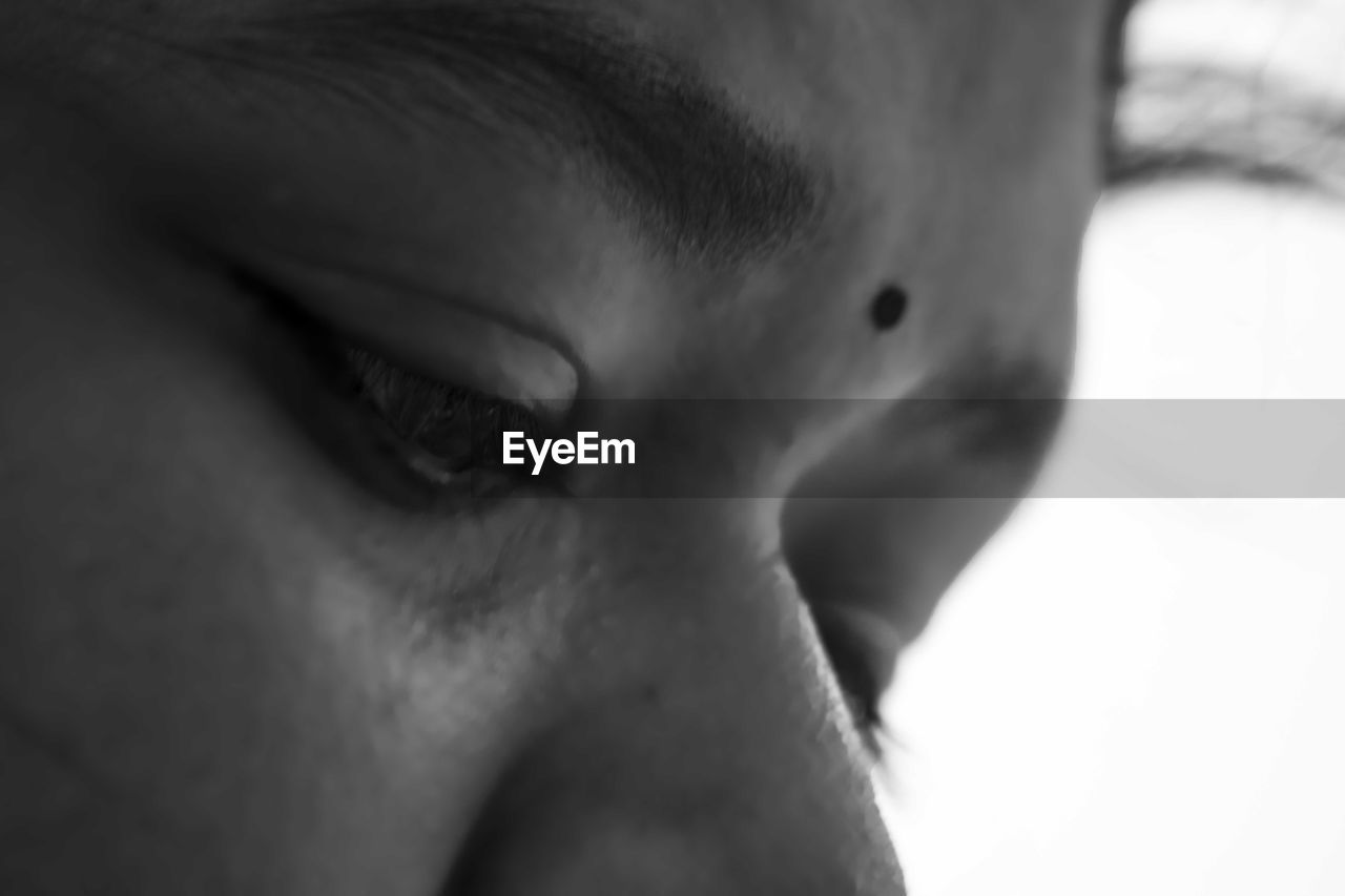 CLOSE-UP OF MAN WITH EYES