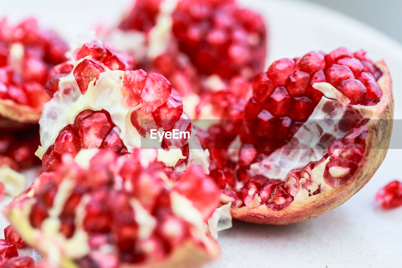 close-up of fresh pomegranate