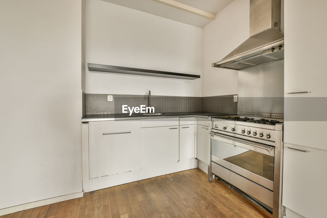 high angle view of kitchen at home