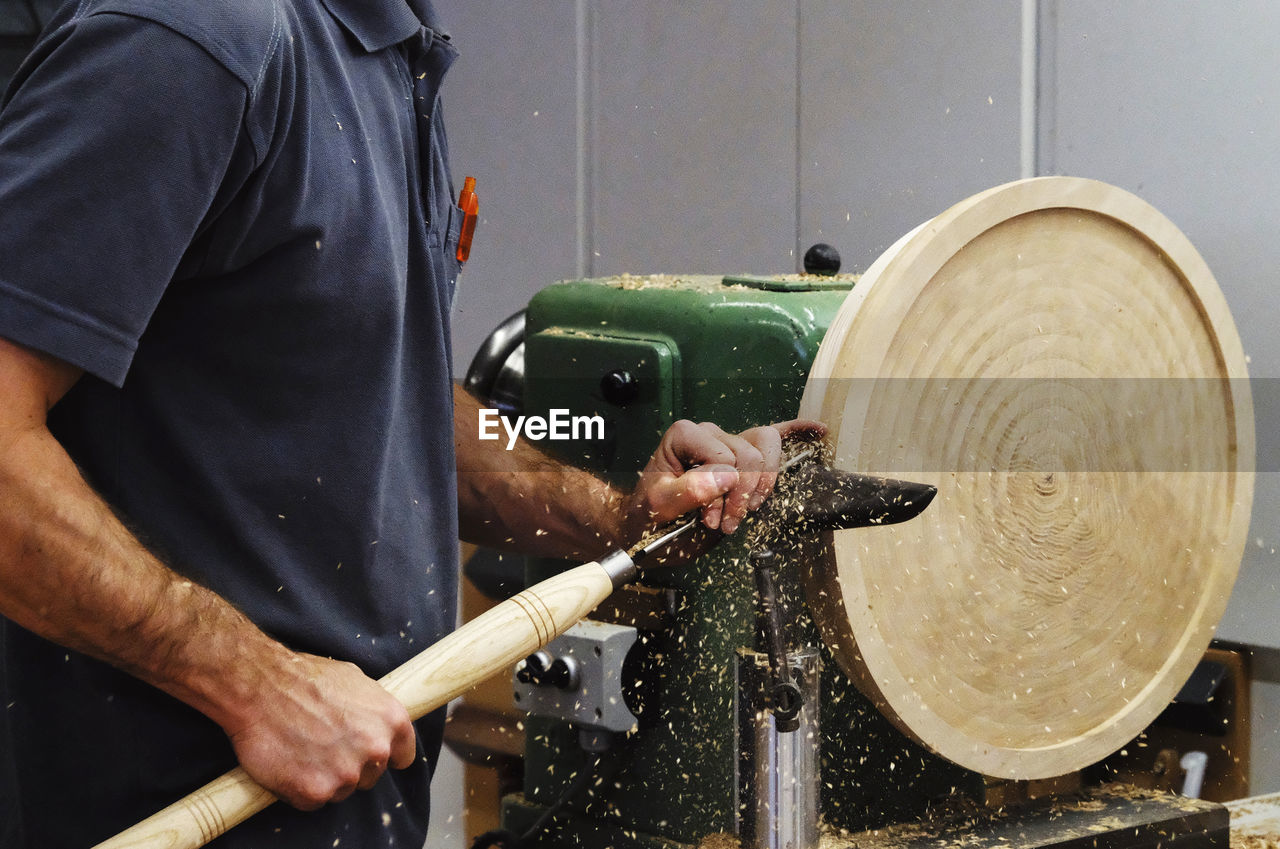 Man working on machinery