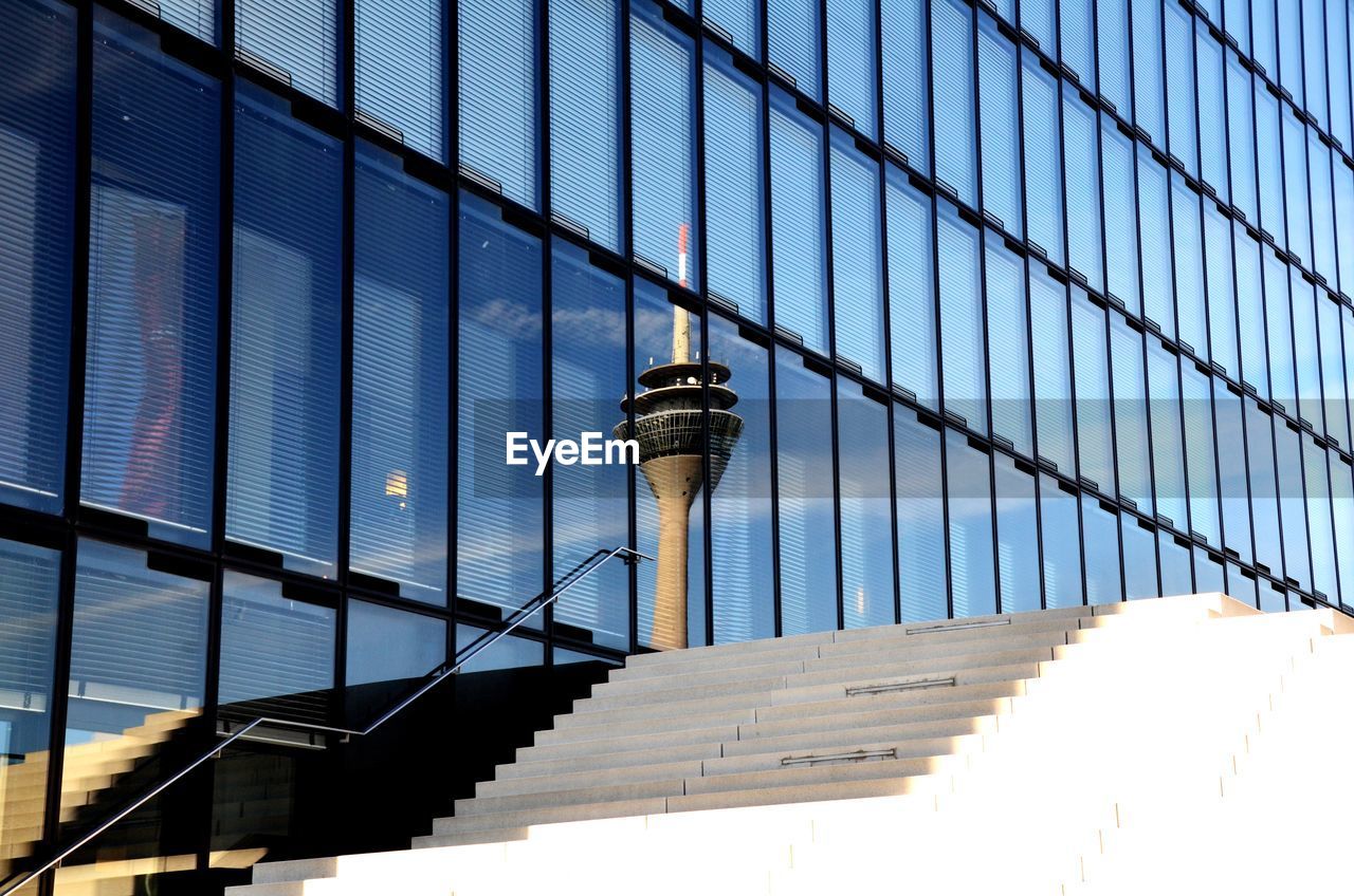 Low angle view of modern building against sky