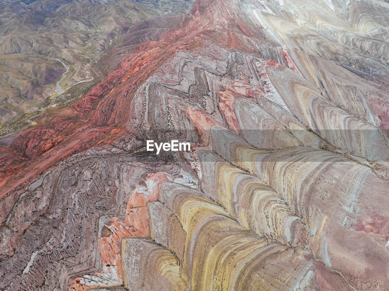 geology, no people, pattern, full frame, painting, nature, day, backgrounds, landscape, land, outdoors, environment, art, high angle view, drawing, beauty in nature, scenics - nature, non-urban scene, mountain