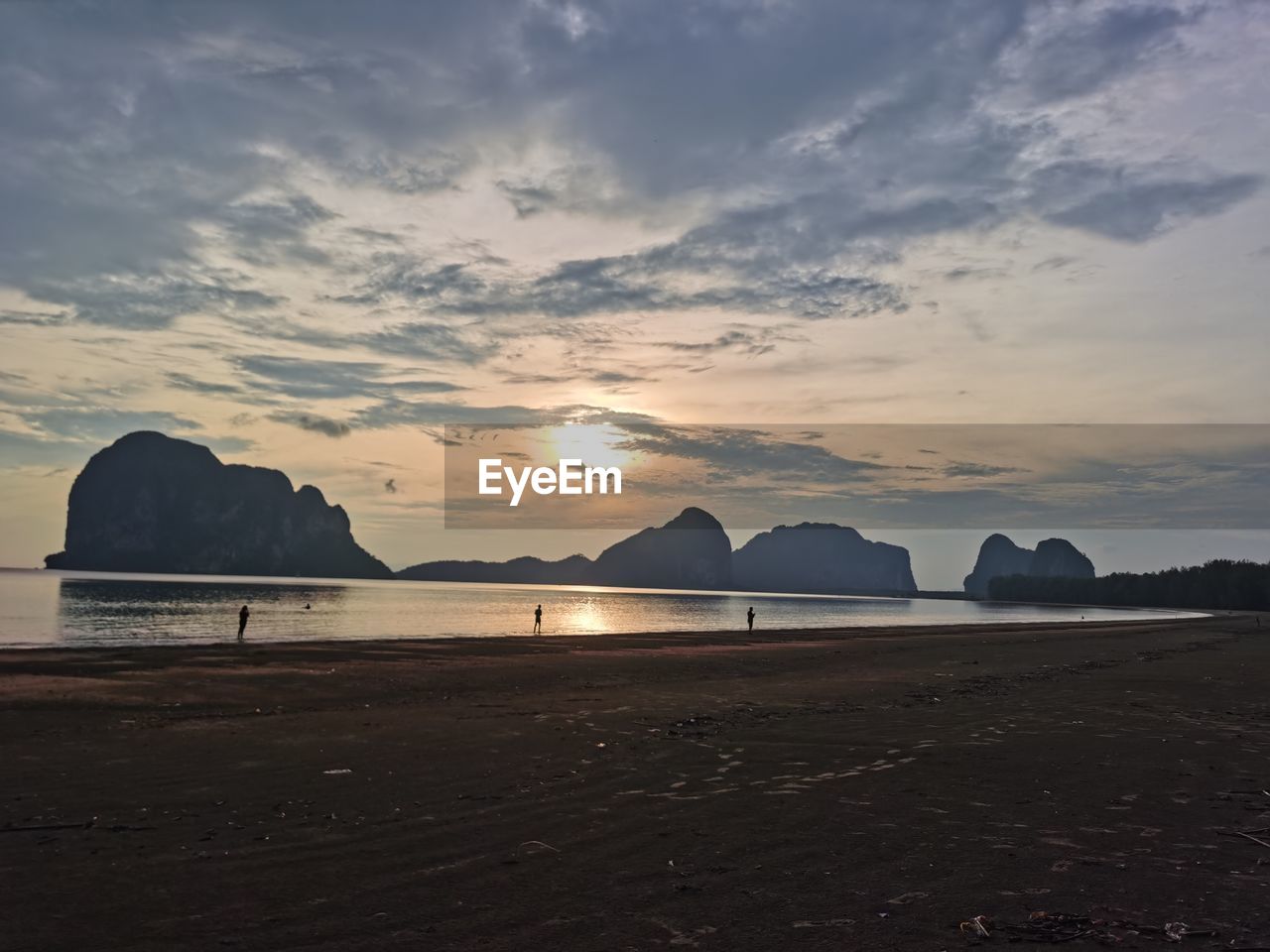 SCENIC VIEW OF BEACH DURING SUNSET