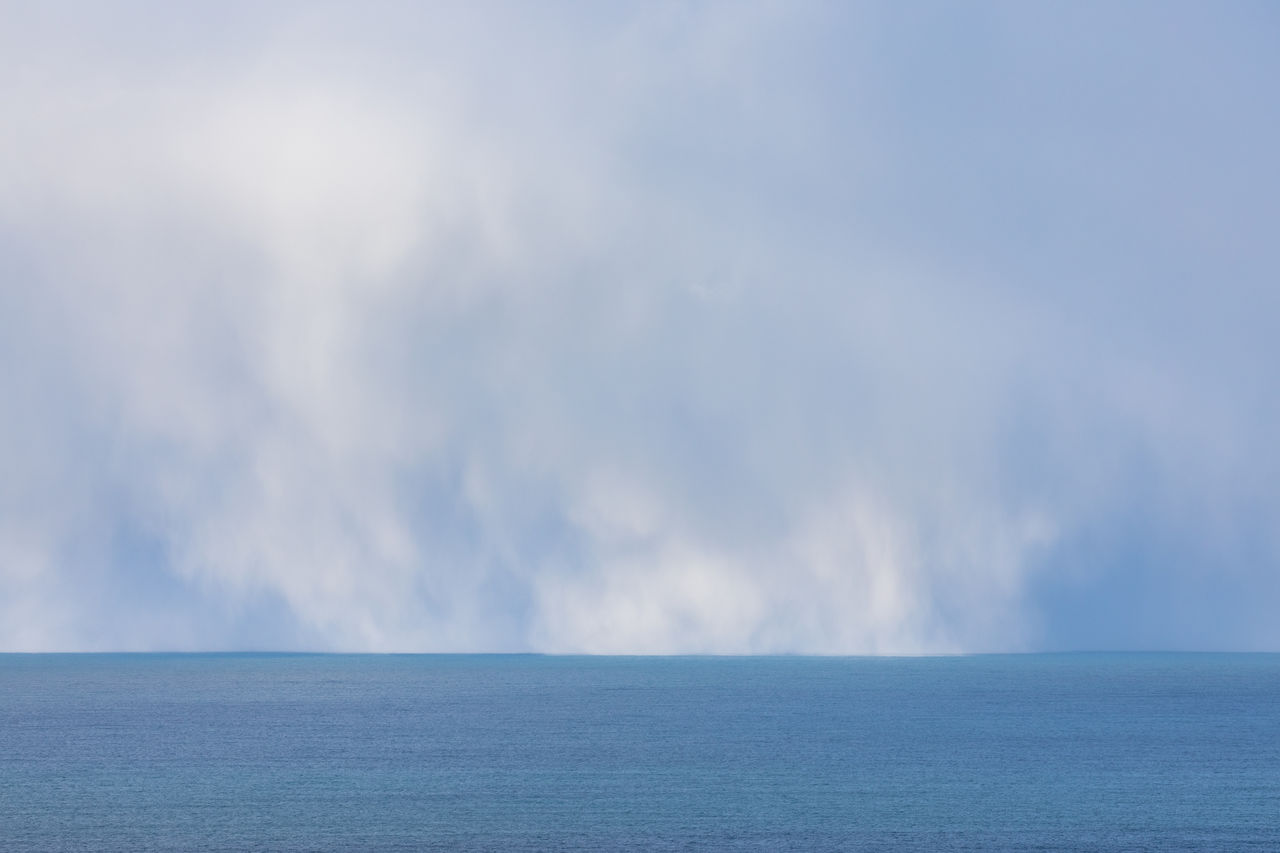 Close-up of snowstorm over norwegian sea