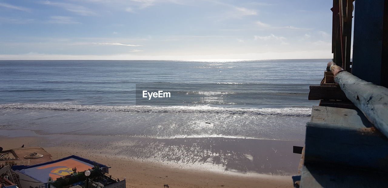 PANORAMIC VIEW OF BEACH AGAINST SKY