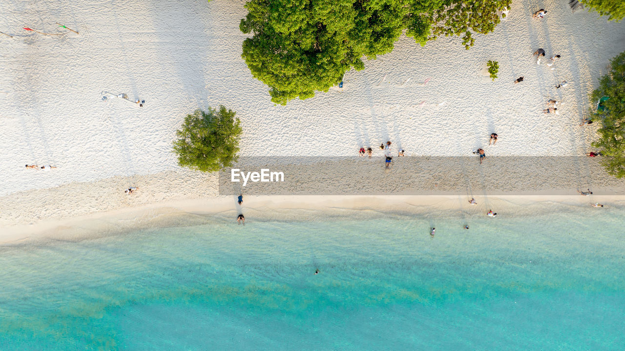 high angle view of beach