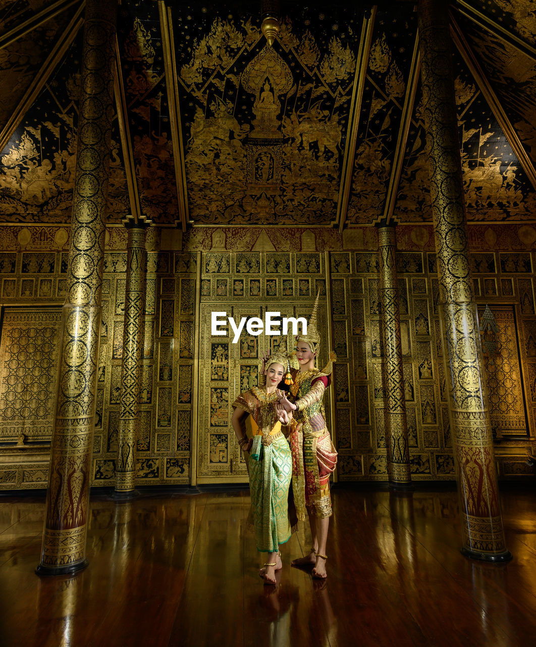 Khon, is a classical thai dance in mask. except for these two characters who weren't wearing masks.