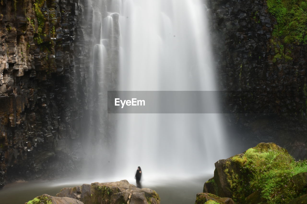 Alone at waterfalls