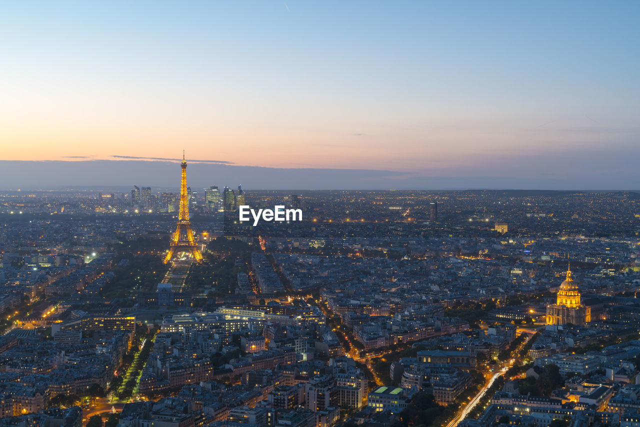 View of paris from above montparnasse tower