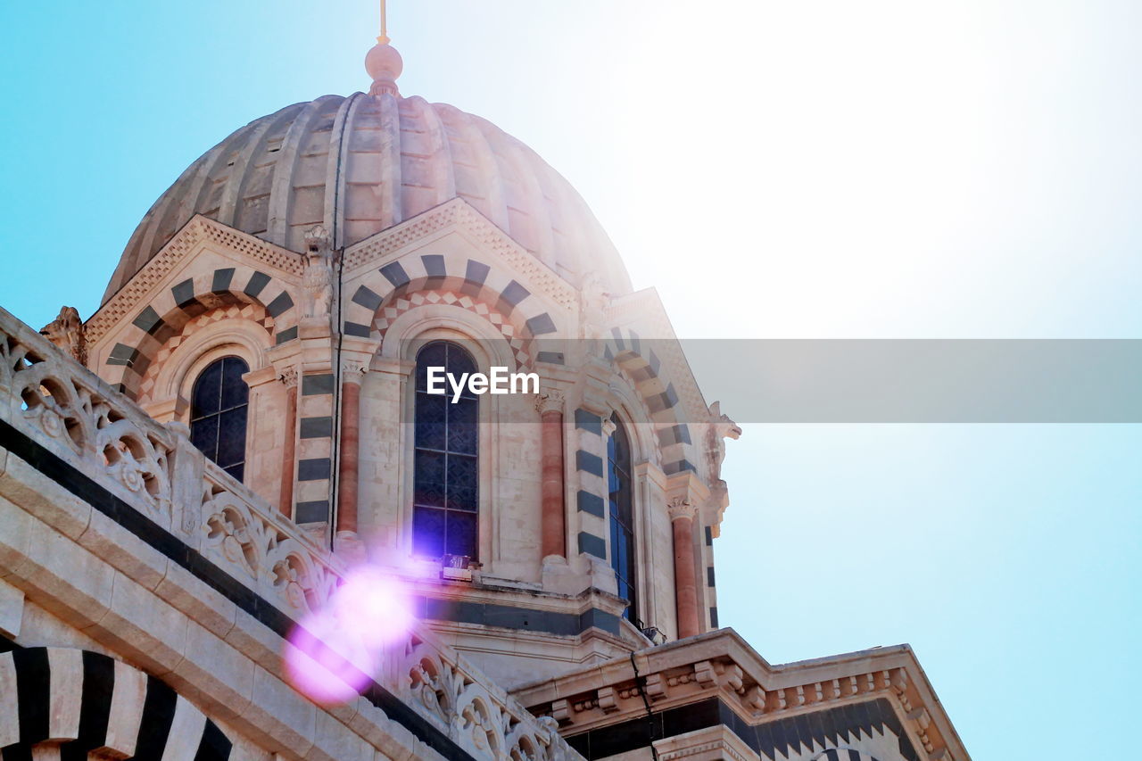 Low angle view of church against sky