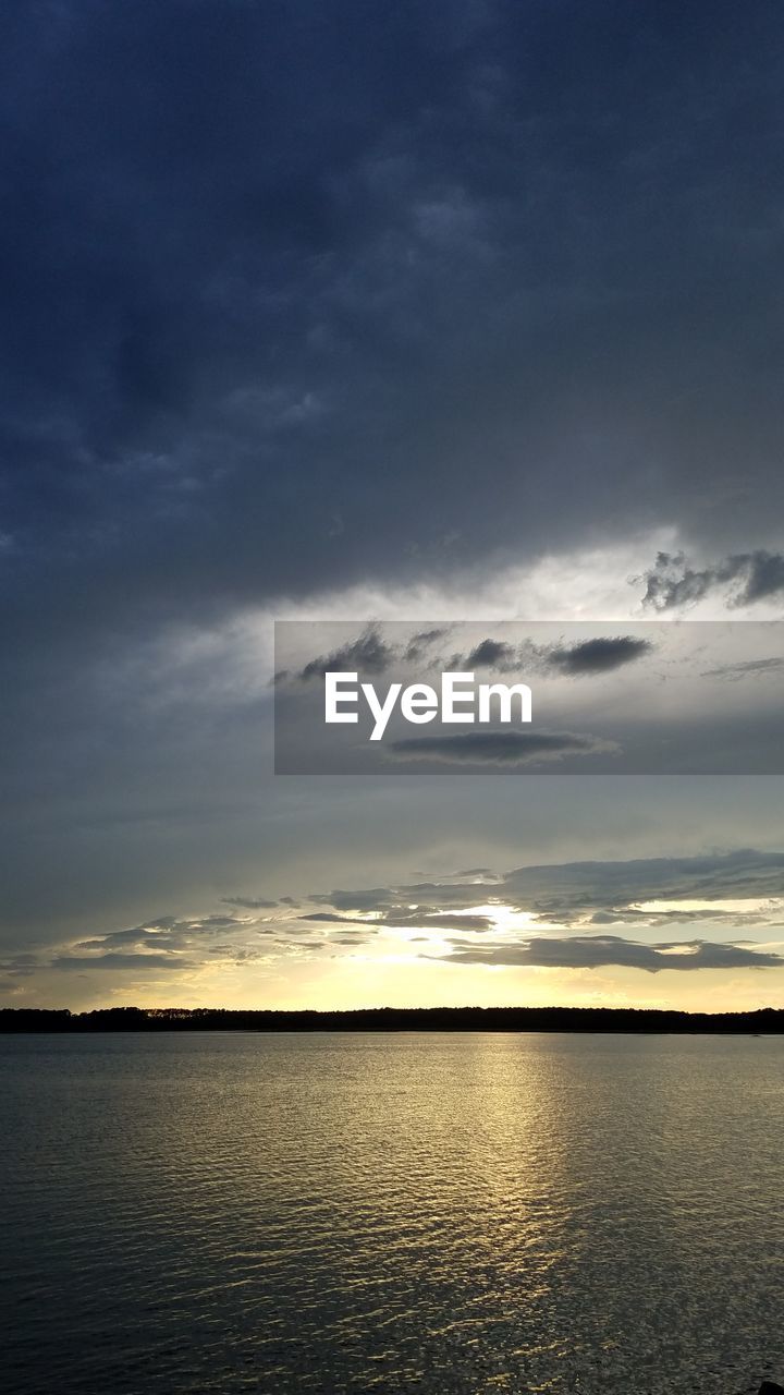 VIEW OF SEA AGAINST SKY DURING SUNSET