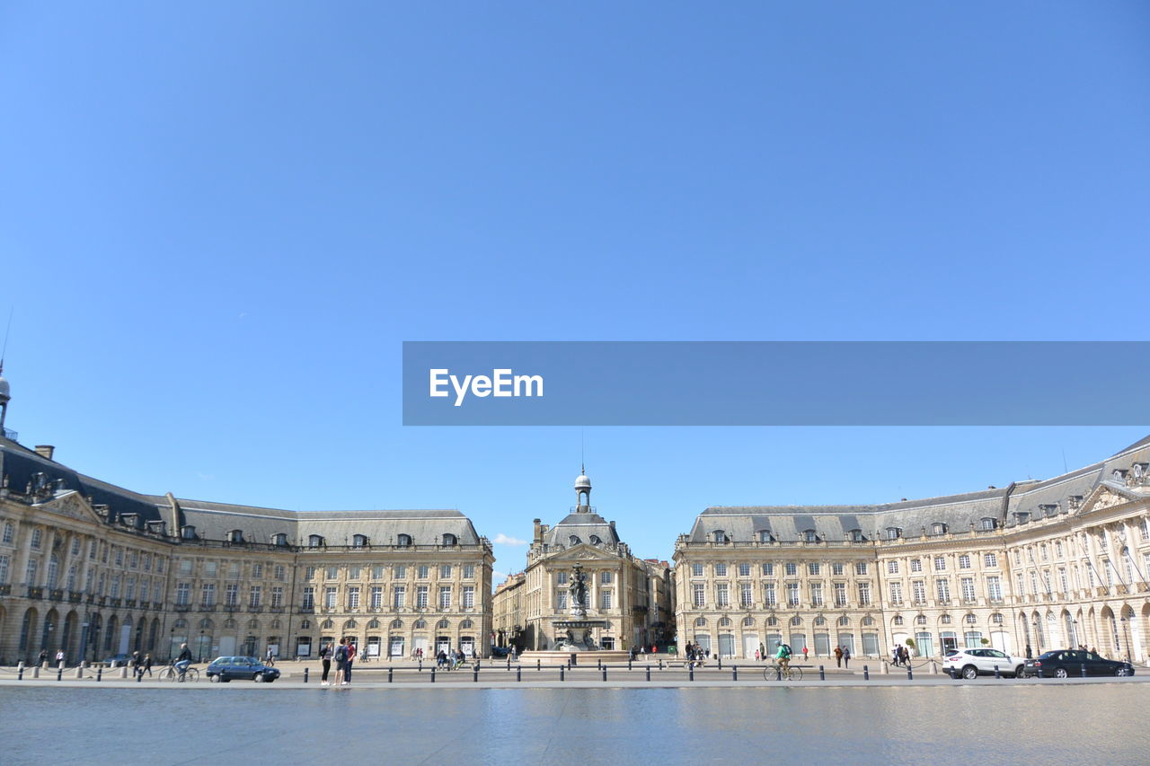 View of historical building against blue sky