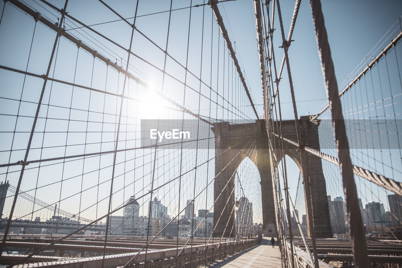 View of suspension bridge