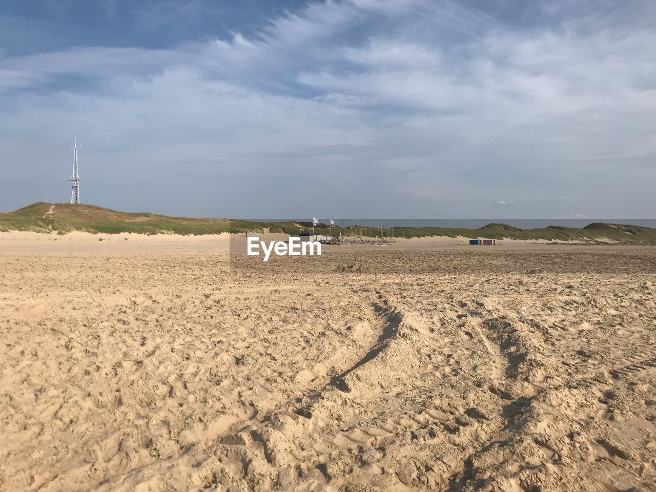 Scenic view of desert against sky