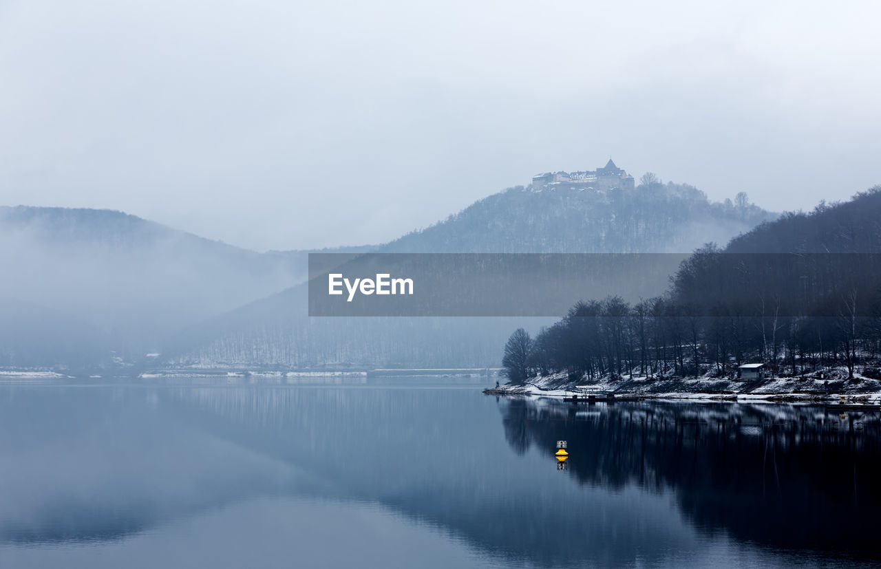 An aerial view of the edersee.