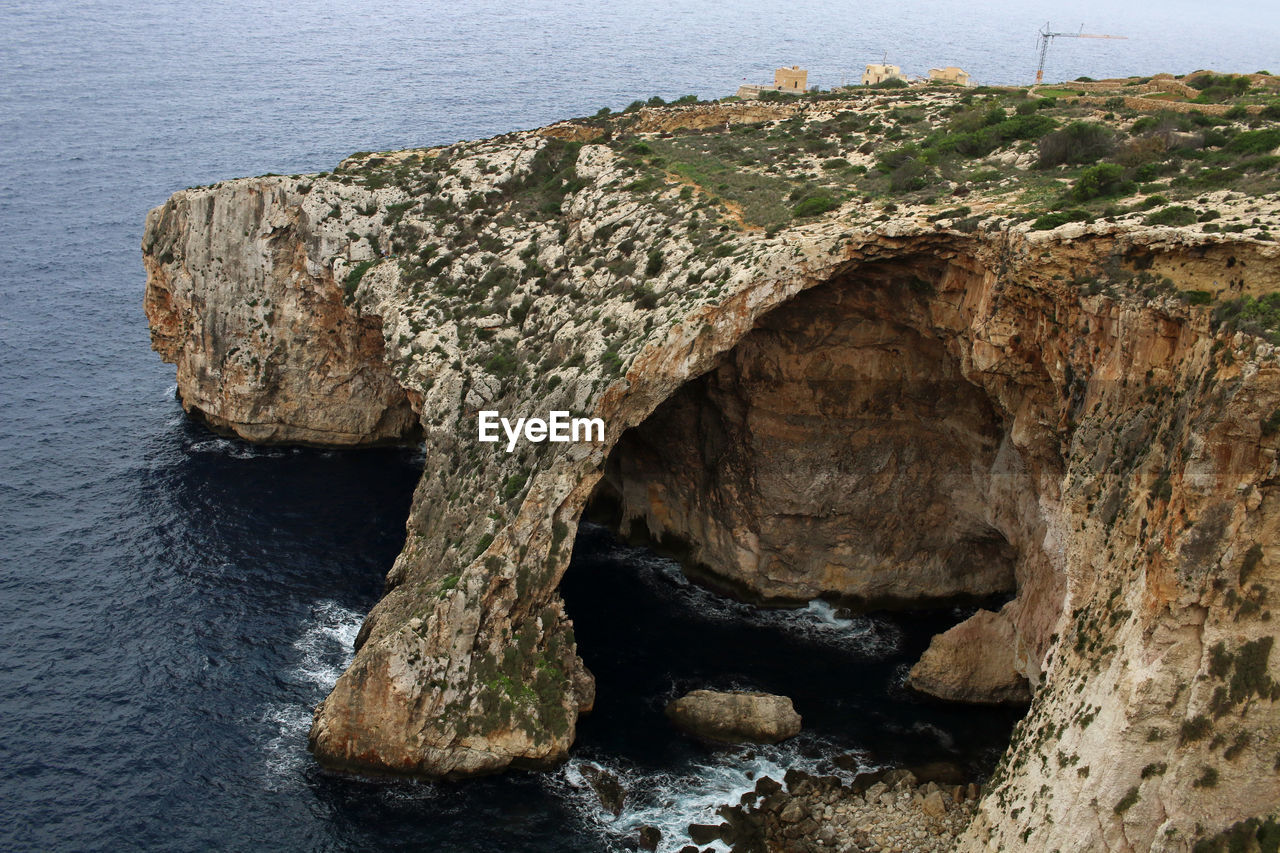 The blue grotto - sea caverns, in island of malta