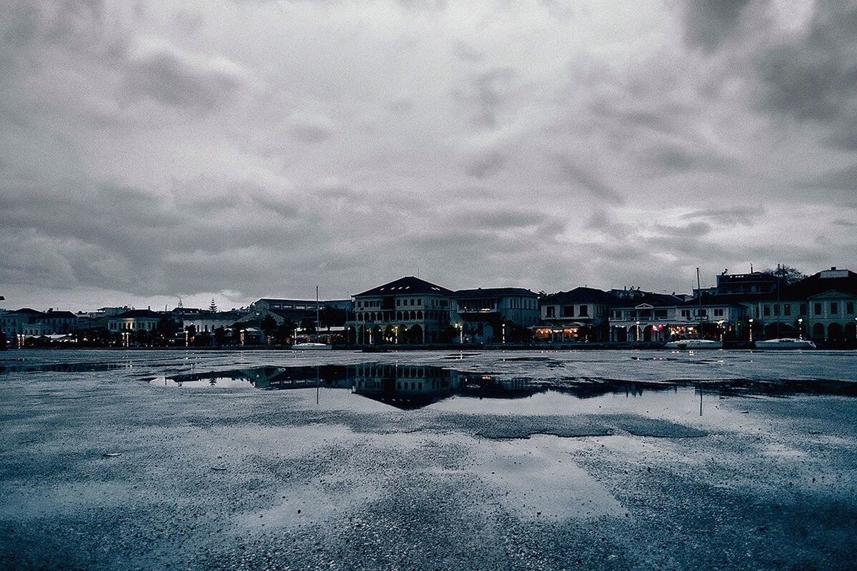 Built structure against cloudy sky