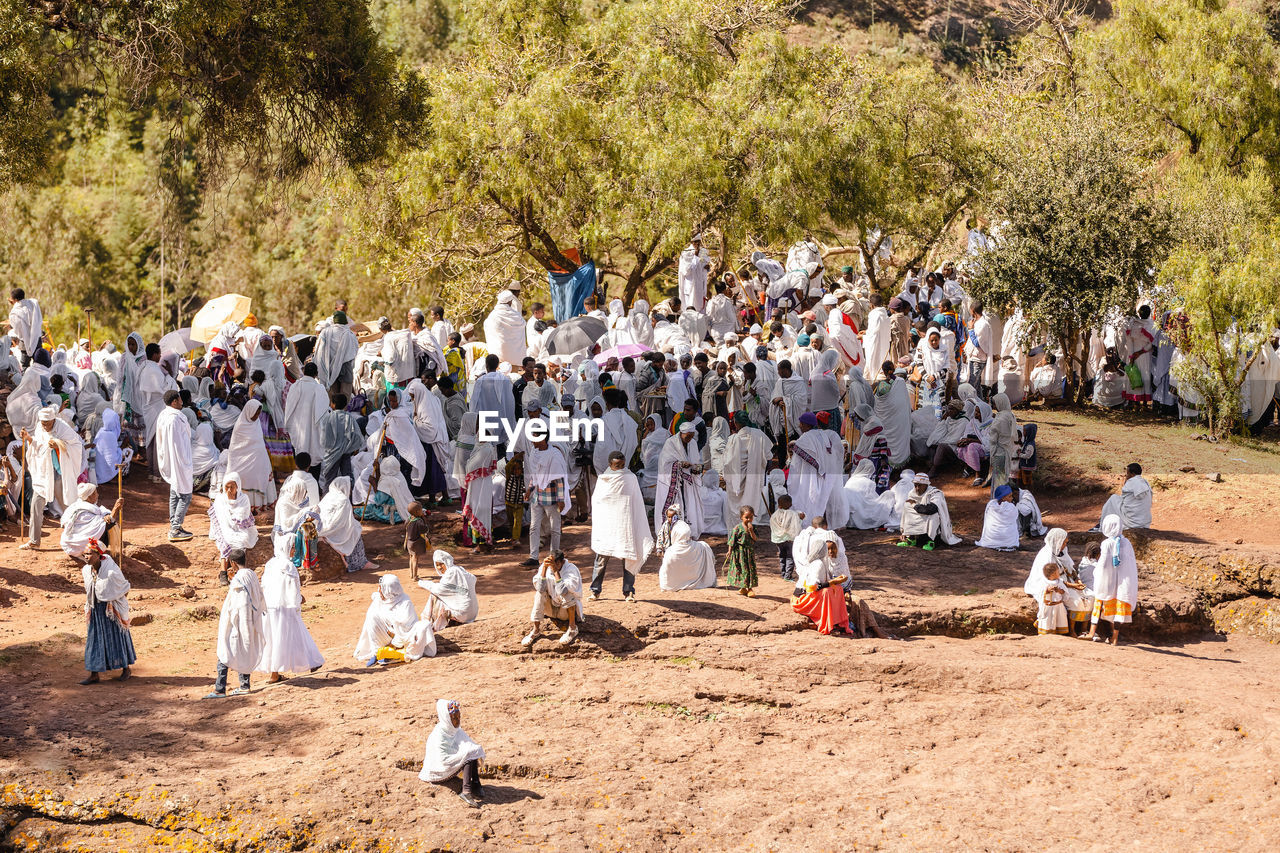 Group of people during traditional ceremony