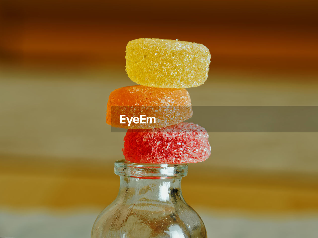 Close-up of ice cream on glass