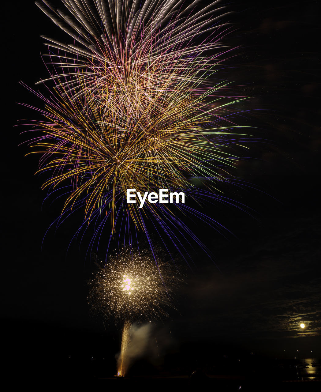 firework display at night