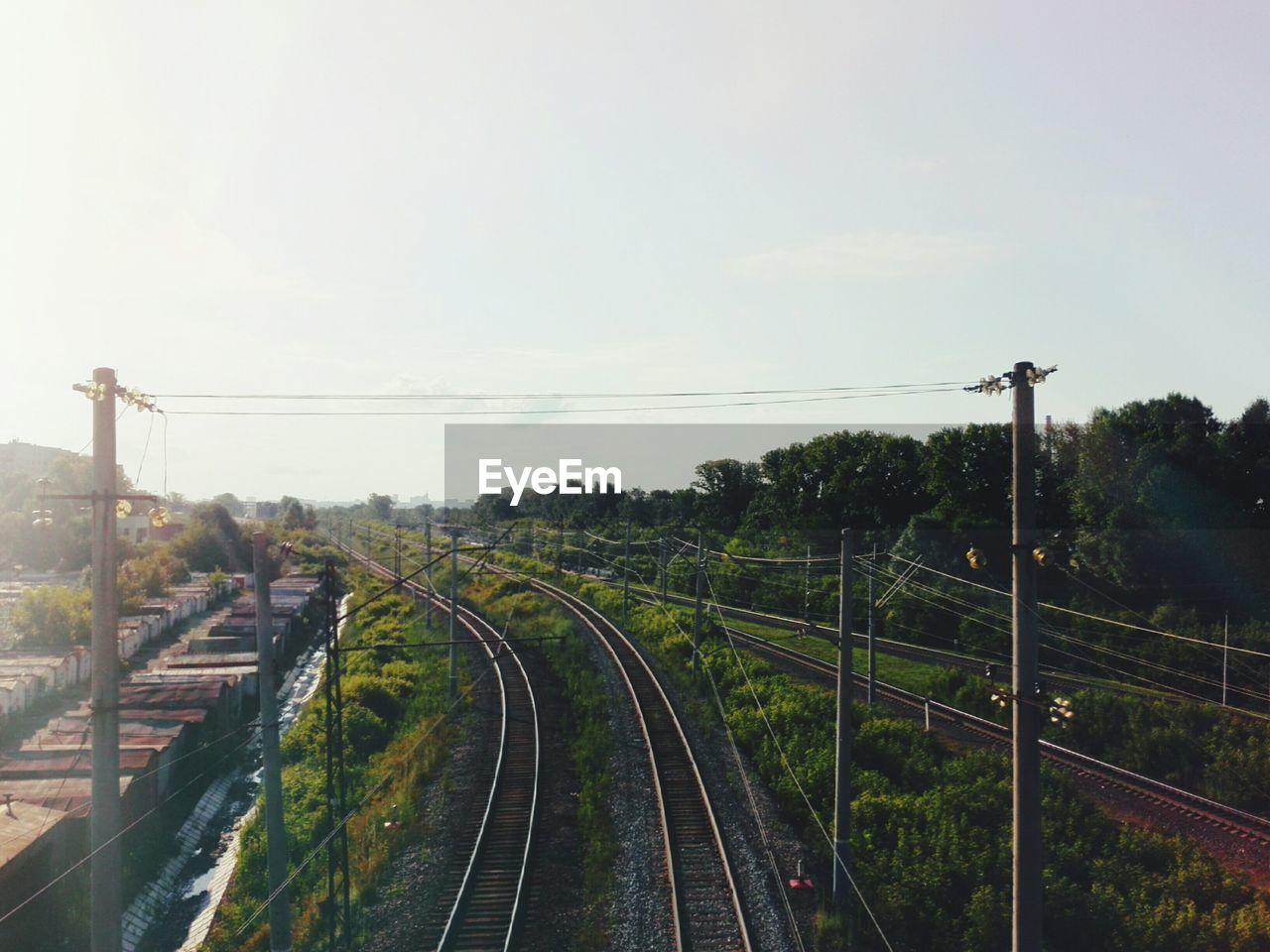 RAILROAD TRACKS ON LANDSCAPE