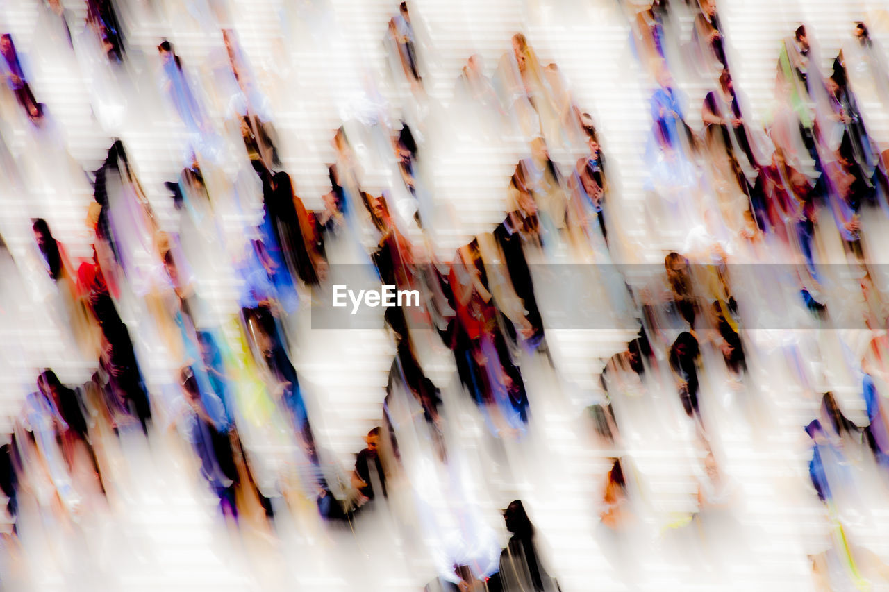 Abstract image of people at steps