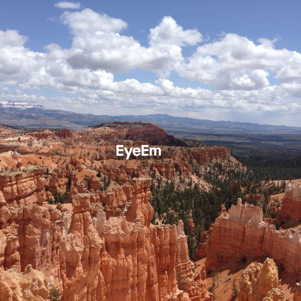 High angle view of bryce canyon against sky