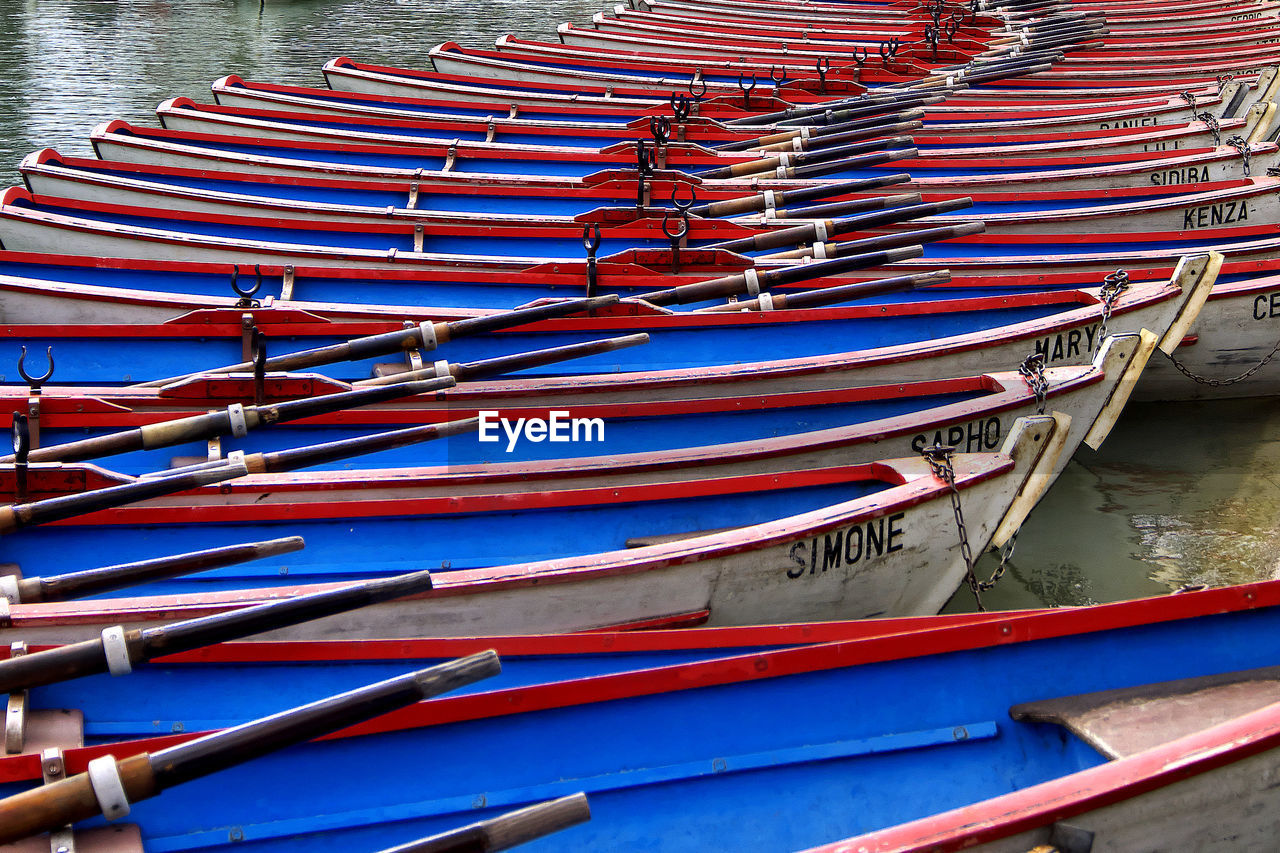 Rowboats on row