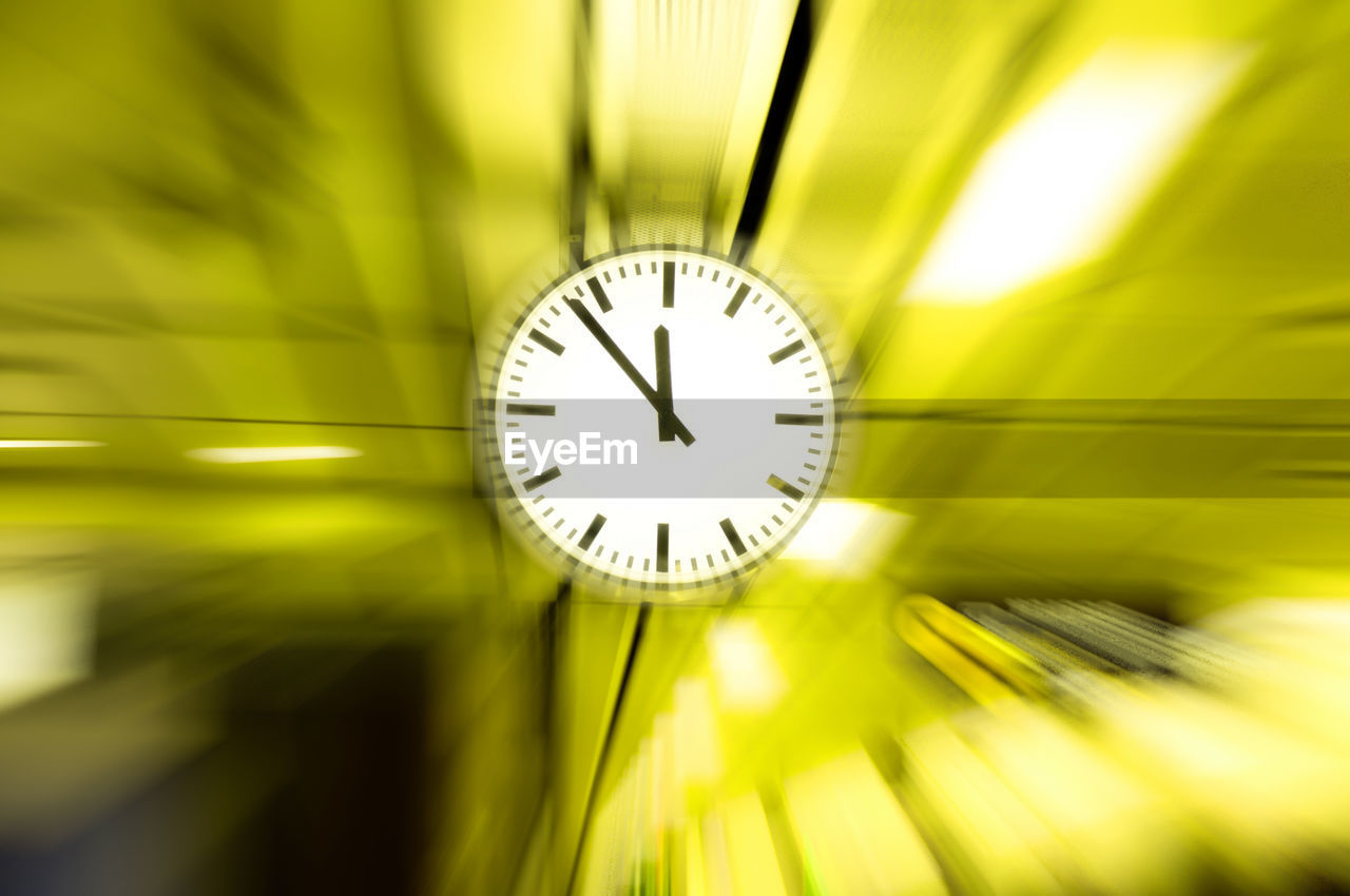 Blurred motion of clock