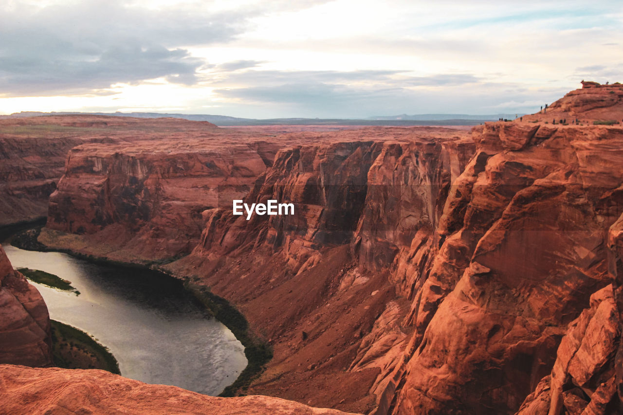 Scenic view of rock formations against sky