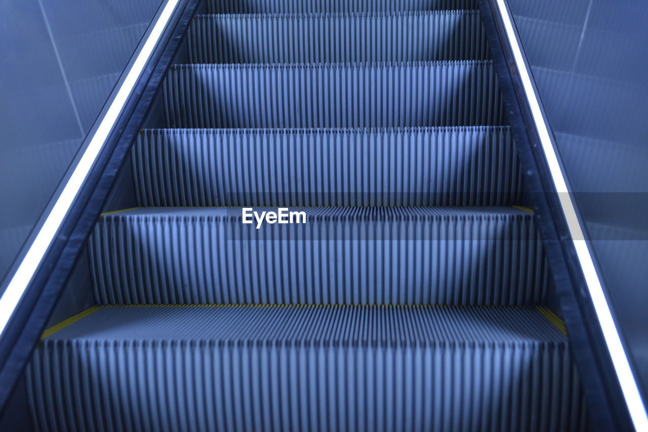 Low angle view of escalator