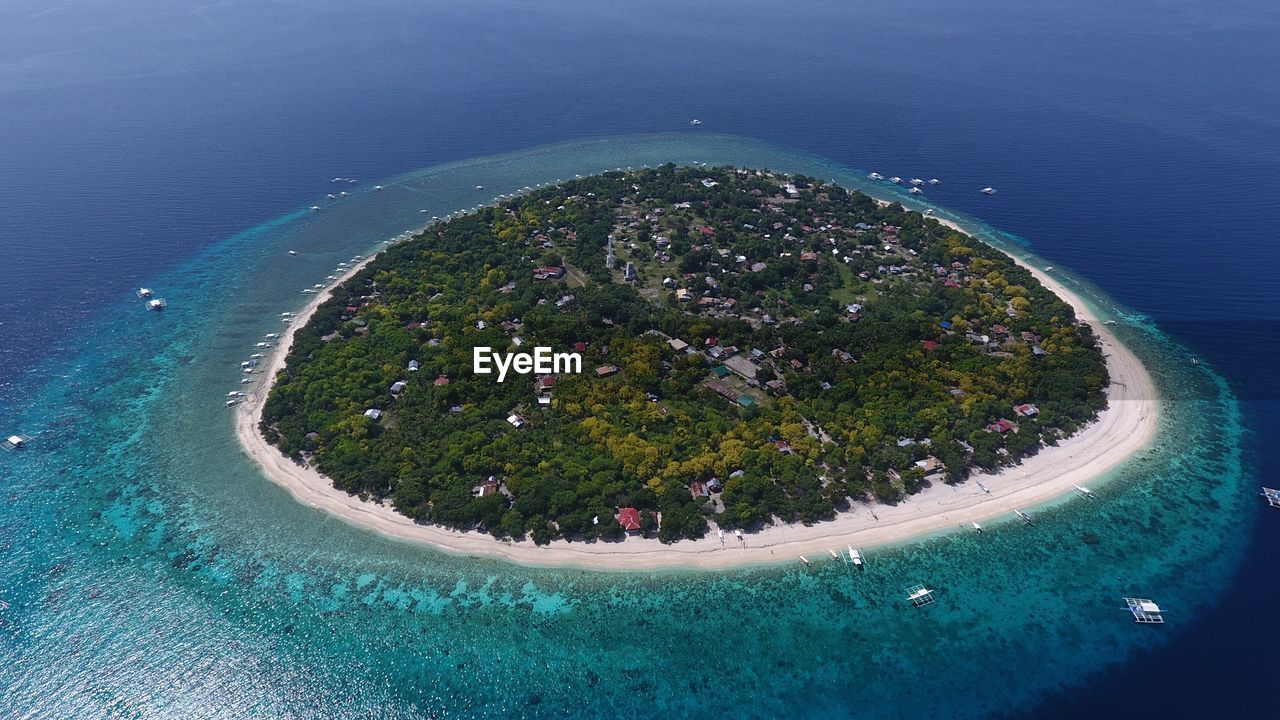 High angle view of island