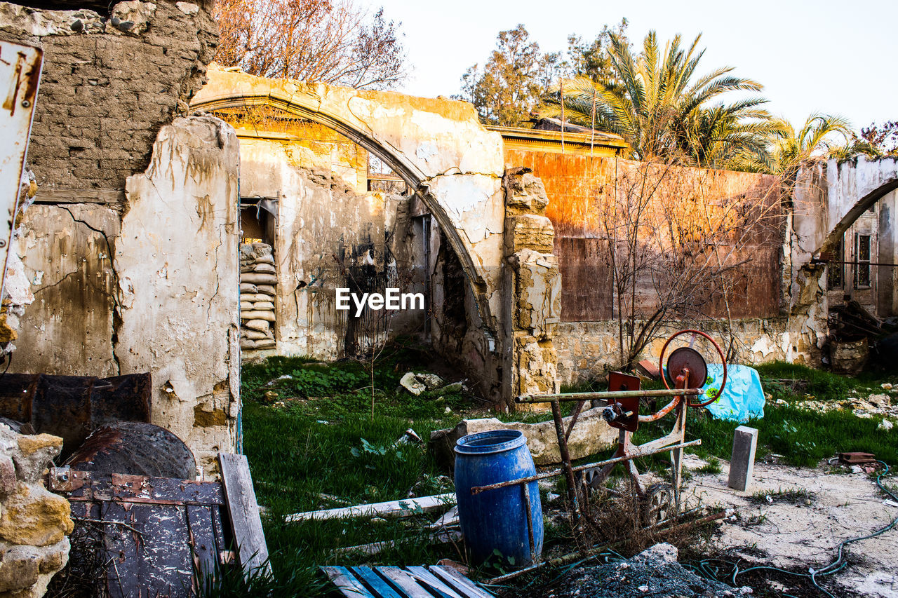 high angle view of people in abandoned house