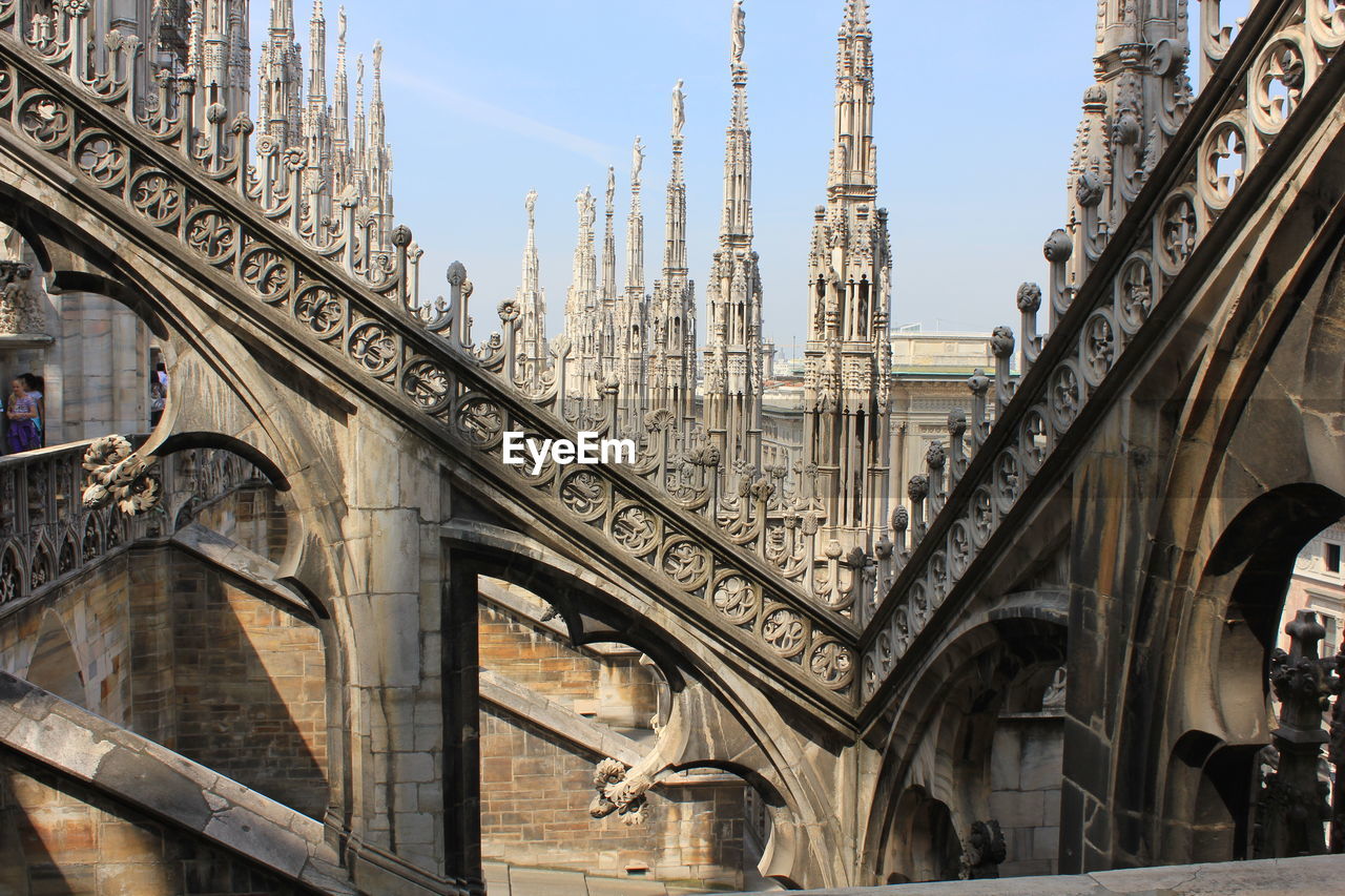 On the rooftop of duomo cathedral