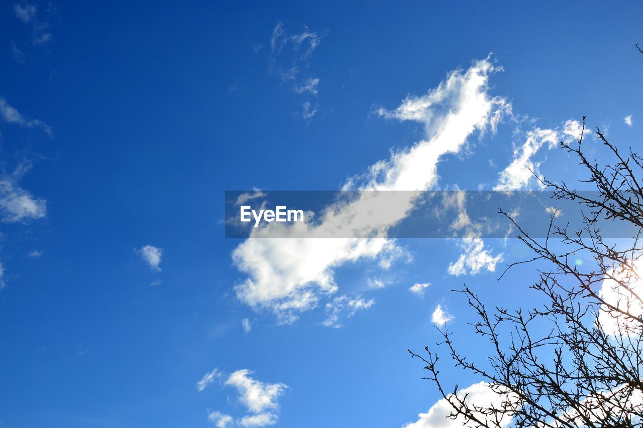 LOW ANGLE VIEW OF BLUE SKY
