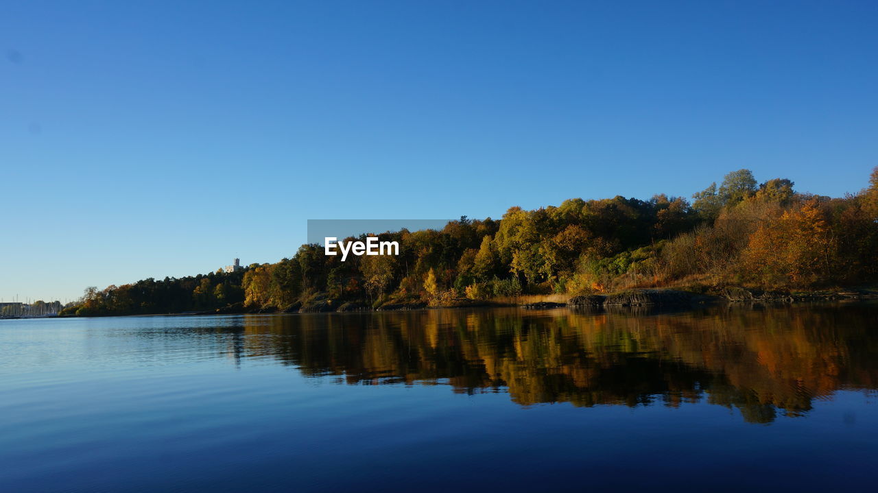 SCENIC VIEW OF CALM LAKE