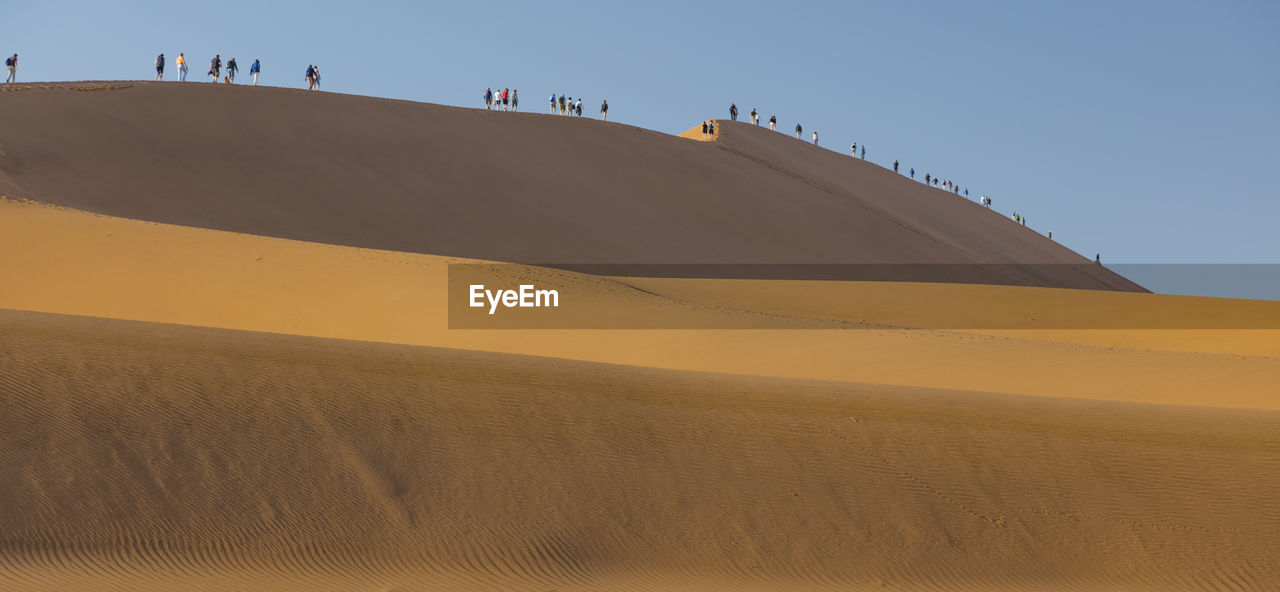 VIEW OF DESERT AGAINST CLEAR SKY