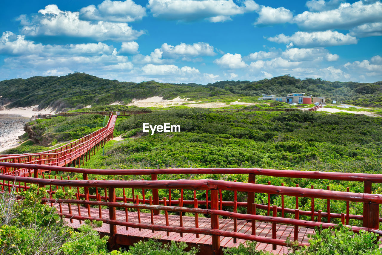 SCENIC VIEW OF FIELD BY MOUNTAIN AGAINST SKY