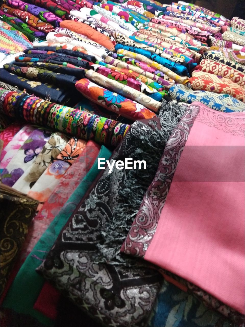 HIGH ANGLE VIEW OF MULTI COLORED MARKET FOR SALE