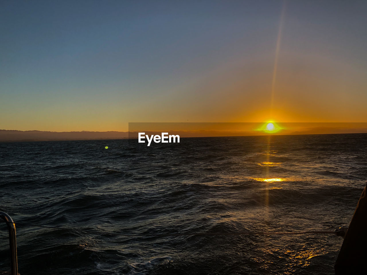 SCENIC VIEW OF SEA DURING SUNSET