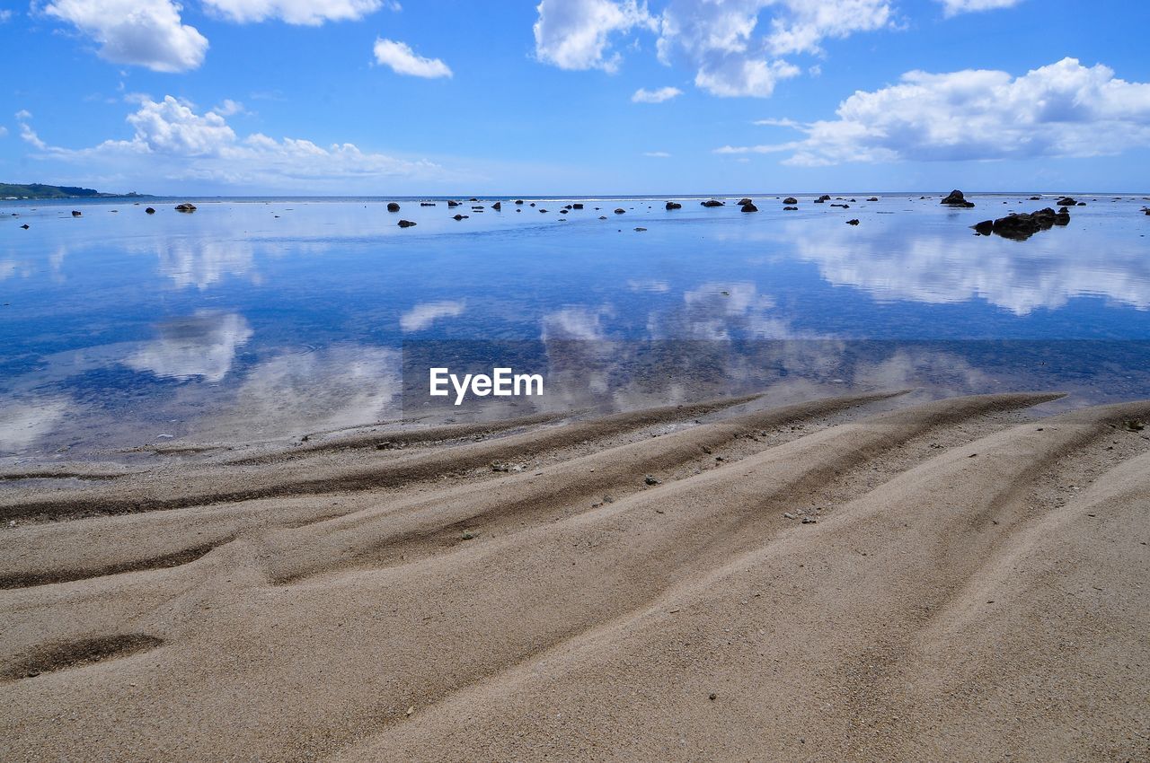 PANORAMIC VIEW OF BEACH AGAINST SKY