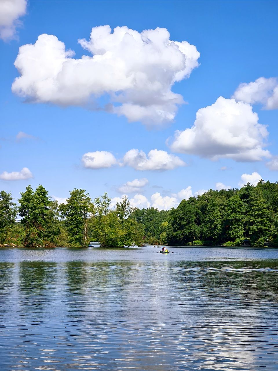 SCENIC VIEW OF LAKE AMIDST TREES AGAINST SKY